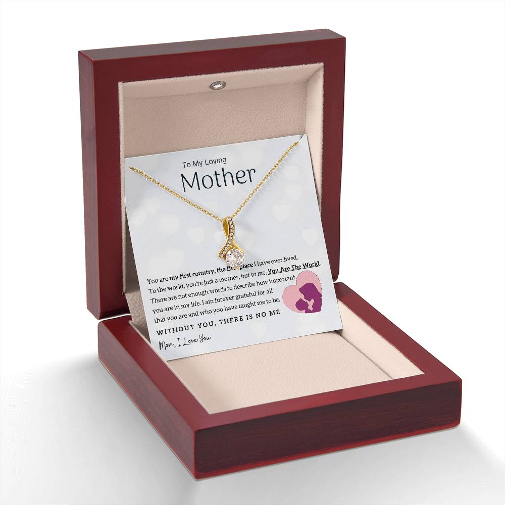 To My Loving Mother - You Are The World To Me! (Limited Time Offer) - Alluring Beauty Necklace