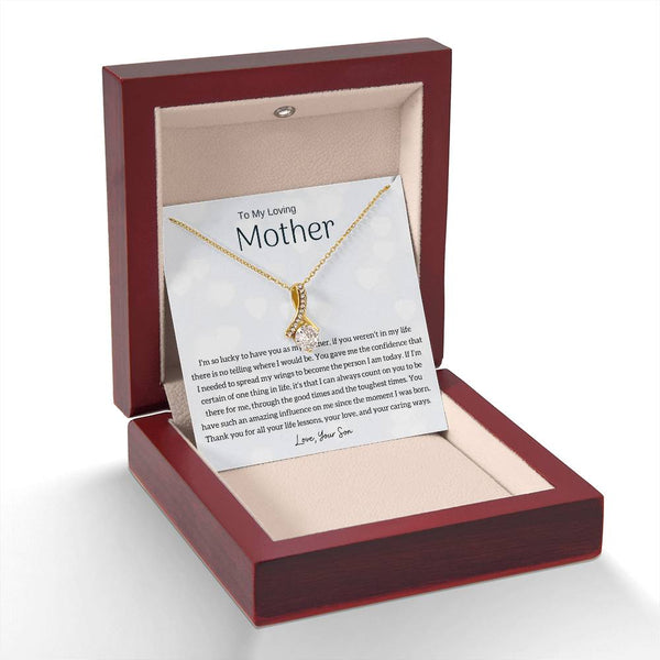 To My Loving Mother - I'm so lucky to have you as my mother! (Limited Time Offer) - Alluring Beauty Necklace