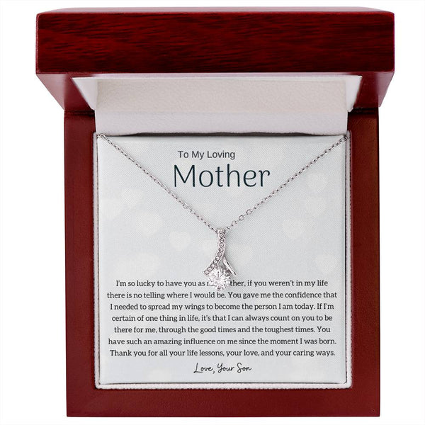 To My Loving Mother - I'm so lucky to have you as my mother! (Limited Time Offer) - Alluring Beauty Necklace