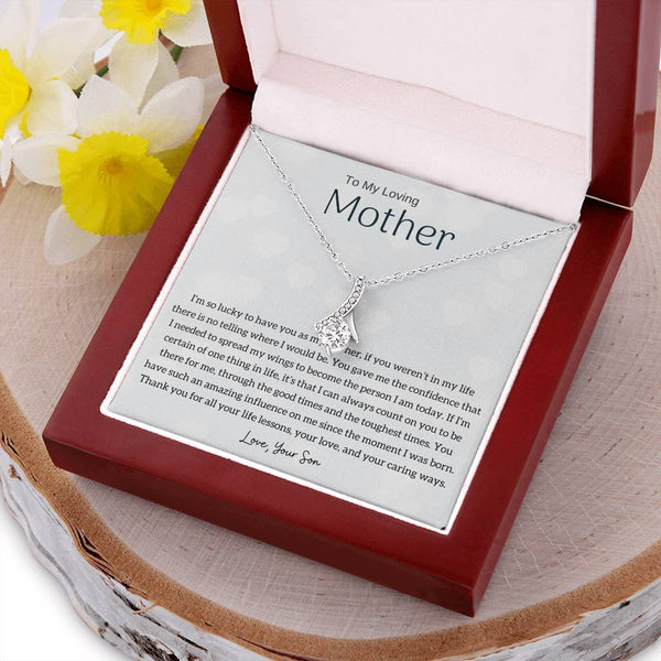 To My Loving Mother - I'm so lucky to have you as my mother! (Limited Time Offer) - Alluring Beauty Necklace
