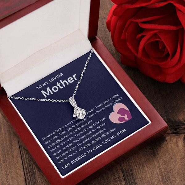 To My Loving Mother - You are my sunshine, radiating brightness into my life (Limited Time Offer) - Alluring Beauty Necklace