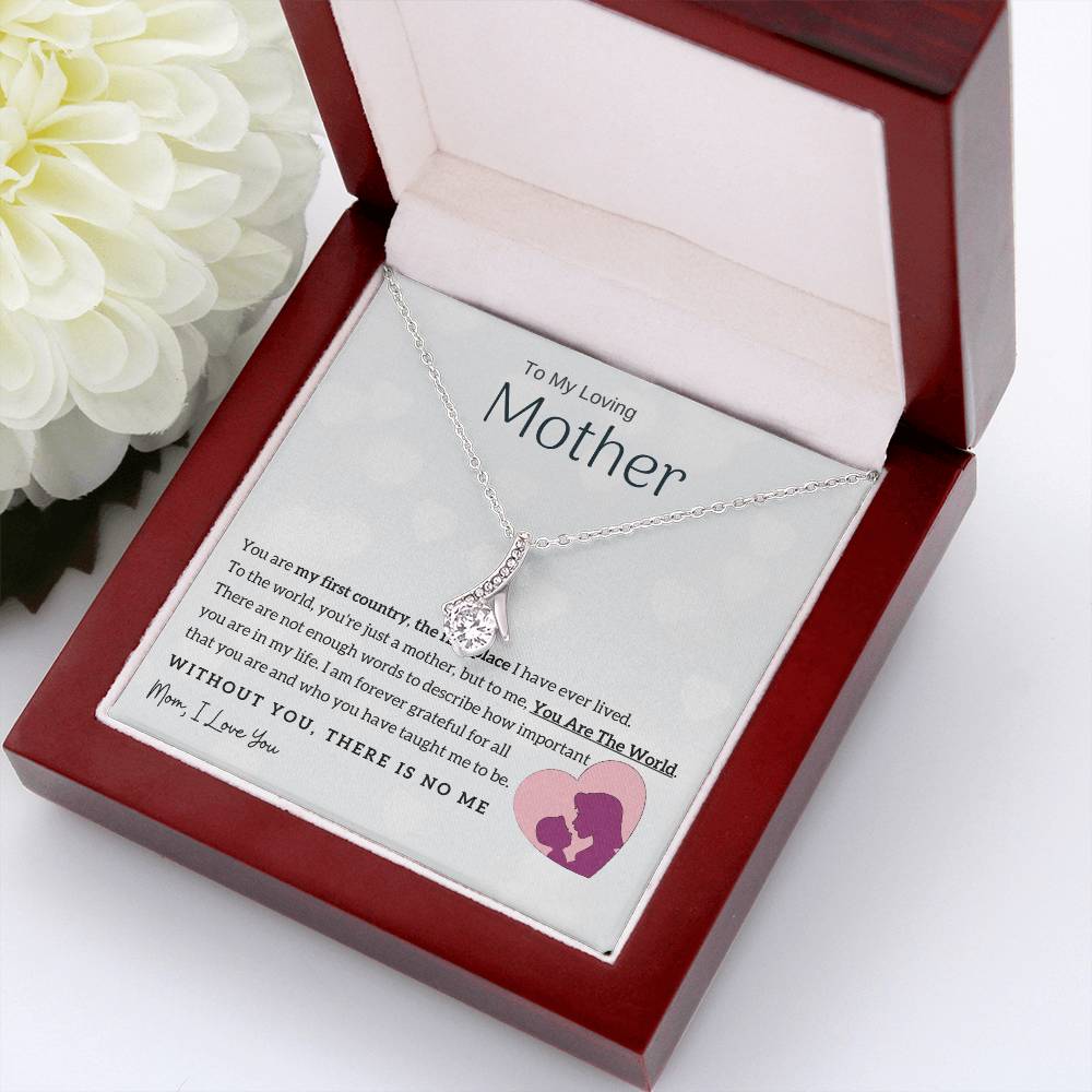 To My Loving Mother - You Are The World To Me! (Limited Time Offer) - Alluring Beauty Necklace