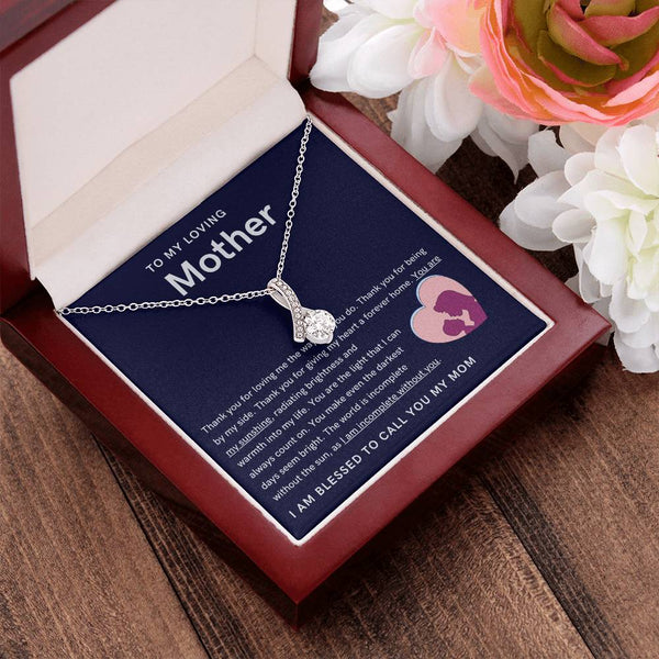 To My Loving Mother - You are my sunshine, radiating brightness into my life (Limited Time Offer) - Alluring Beauty Necklace