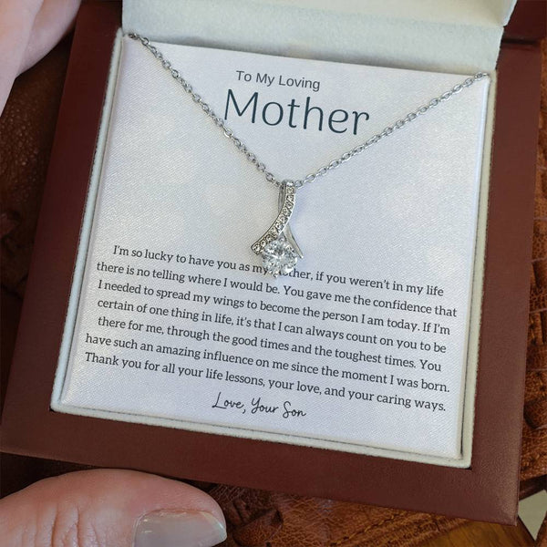 To My Loving Mother - I'm so lucky to have you as my mother! (Limited Time Offer) - Alluring Beauty Necklace