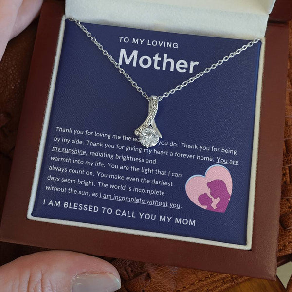 To My Loving Mother - You are my sunshine, radiating brightness into my life (Limited Time Offer) - Alluring Beauty Necklace