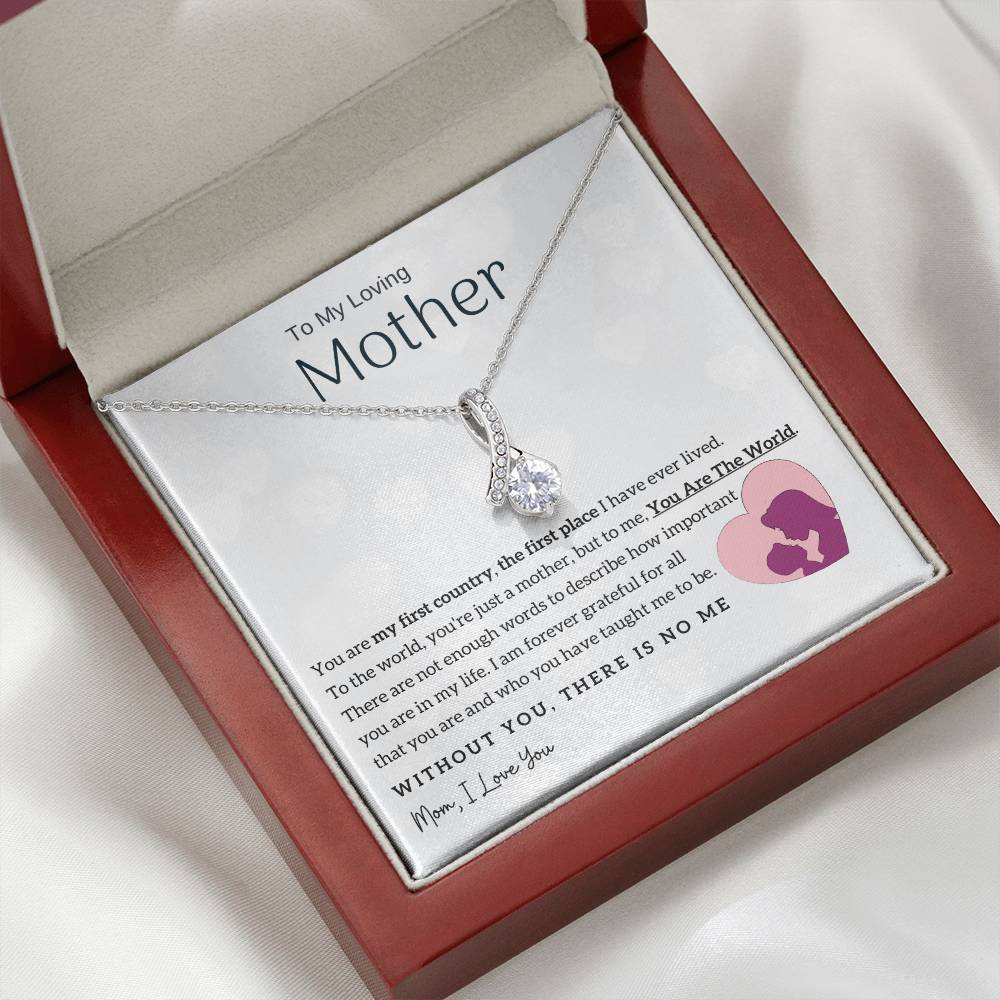 To My Loving Mother - You Are The World To Me! (Limited Time Offer) - Alluring Beauty Necklace