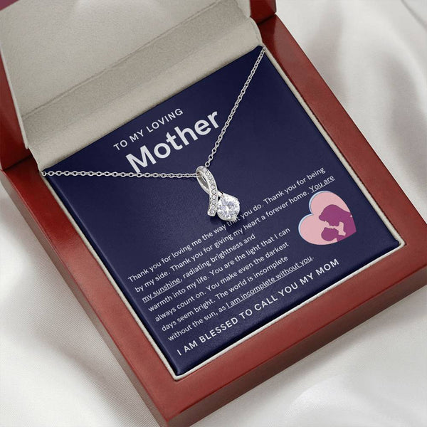 To My Loving Mother - You are my sunshine, radiating brightness into my life (Limited Time Offer) - Alluring Beauty Necklace