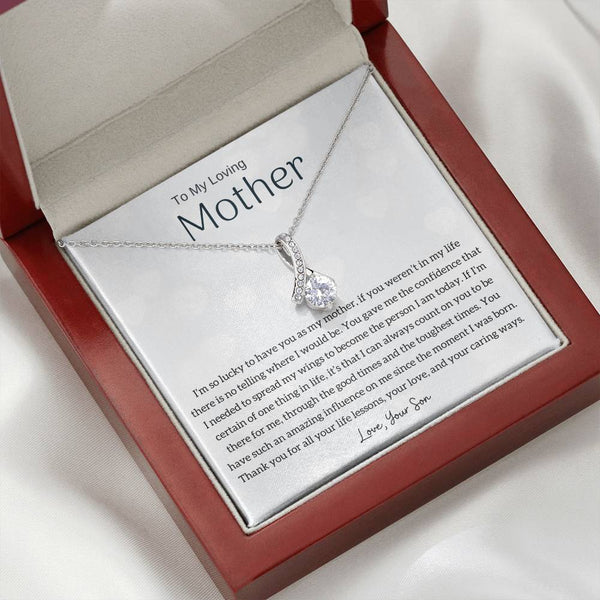 To My Loving Mother - I'm so lucky to have you as my mother! (Limited Time Offer) - Alluring Beauty Necklace