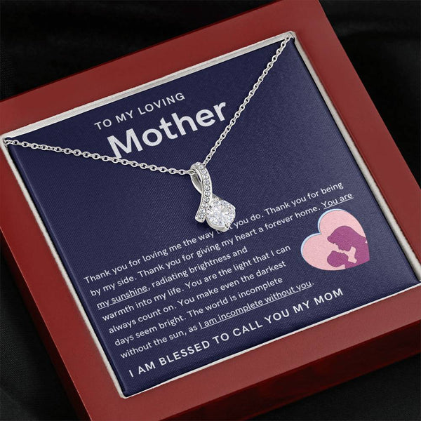To My Loving Mother - You are my sunshine, radiating brightness into my life (Limited Time Offer) - Alluring Beauty Necklace