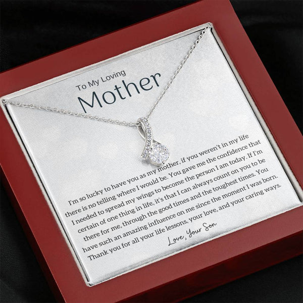 To My Loving Mother - I'm so lucky to have you as my mother! (Limited Time Offer) - Alluring Beauty Necklace