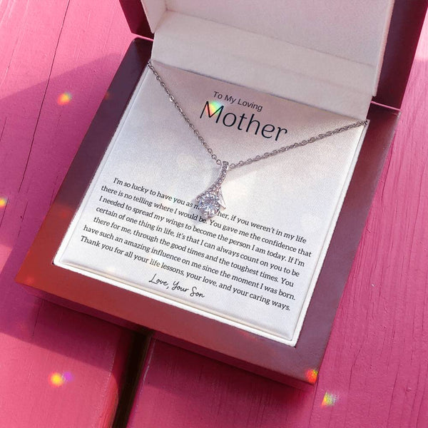To My Loving Mother - I'm so lucky to have you as my mother! (Limited Time Offer) - Alluring Beauty Necklace