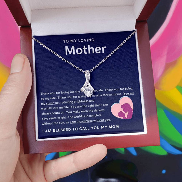 To My Loving Mother - You are my sunshine, radiating brightness into my life (Limited Time Offer) - Alluring Beauty Necklace