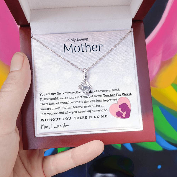 To My Loving Mother - You Are The World To Me! (Limited Time Offer) - Alluring Beauty Necklace