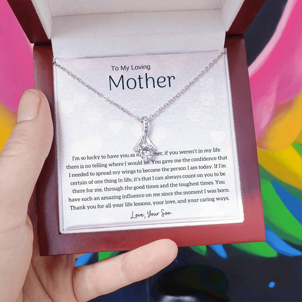 To My Loving Mother - I'm so lucky to have you as my mother! (Limited Time Offer) - Alluring Beauty Necklace