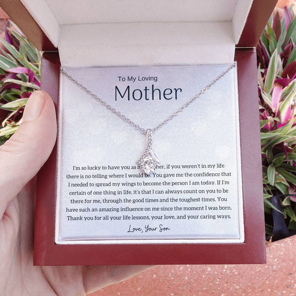 To My Loving Mother - I'm so lucky to have you as my mother! (Limited Time Offer) - Alluring Beauty Necklace