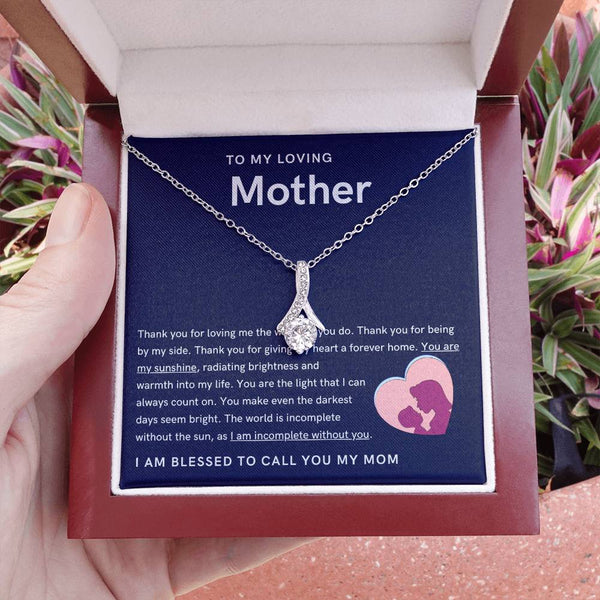 To My Loving Mother - You are my sunshine, radiating brightness into my life (Limited Time Offer) - Alluring Beauty Necklace