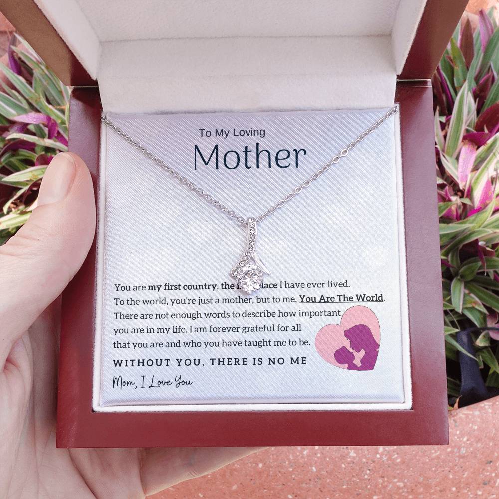 To My Loving Mother - You Are The World To Me! (Limited Time Offer) - Alluring Beauty Necklace