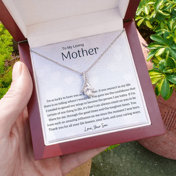 To My Loving Mother - I'm so lucky to have you as my mother! (Limited Time Offer) - Alluring Beauty Necklace