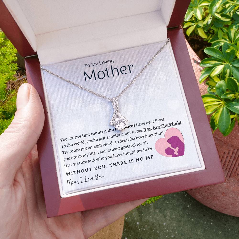 To My Loving Mother - You Are The World To Me! (Limited Time Offer) - Alluring Beauty Necklace