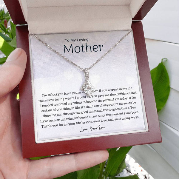 To My Loving Mother - I'm so lucky to have you as my mother! (Limited Time Offer) - Alluring Beauty Necklace