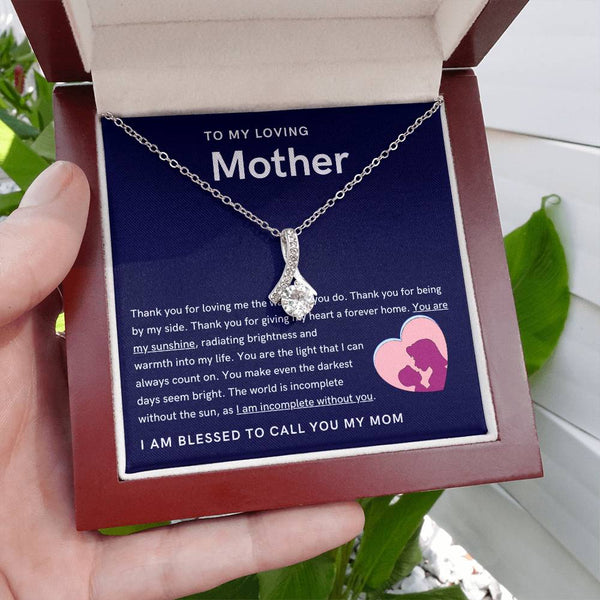 To My Loving Mother - You are my sunshine, radiating brightness into my life (Limited Time Offer) - Alluring Beauty Necklace