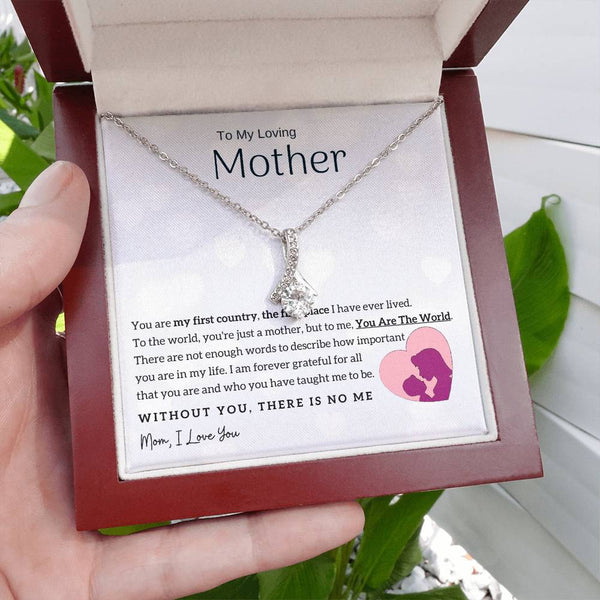 To My Loving Mother - You Are The World To Me! (Limited Time Offer) - Alluring Beauty Necklace