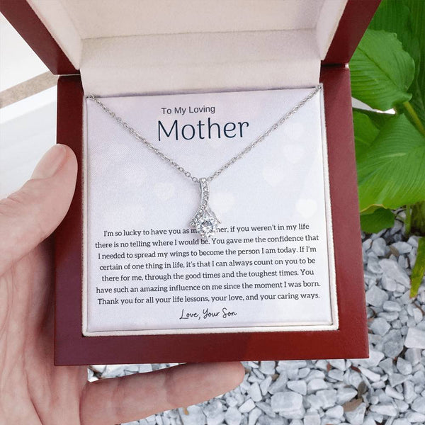 To My Loving Mother - I'm so lucky to have you as my mother! (Limited Time Offer) - Alluring Beauty Necklace