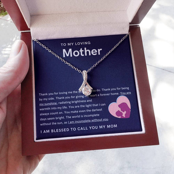 To My Loving Mother - You are my sunshine, radiating brightness into my life (Limited Time Offer) - Alluring Beauty Necklace