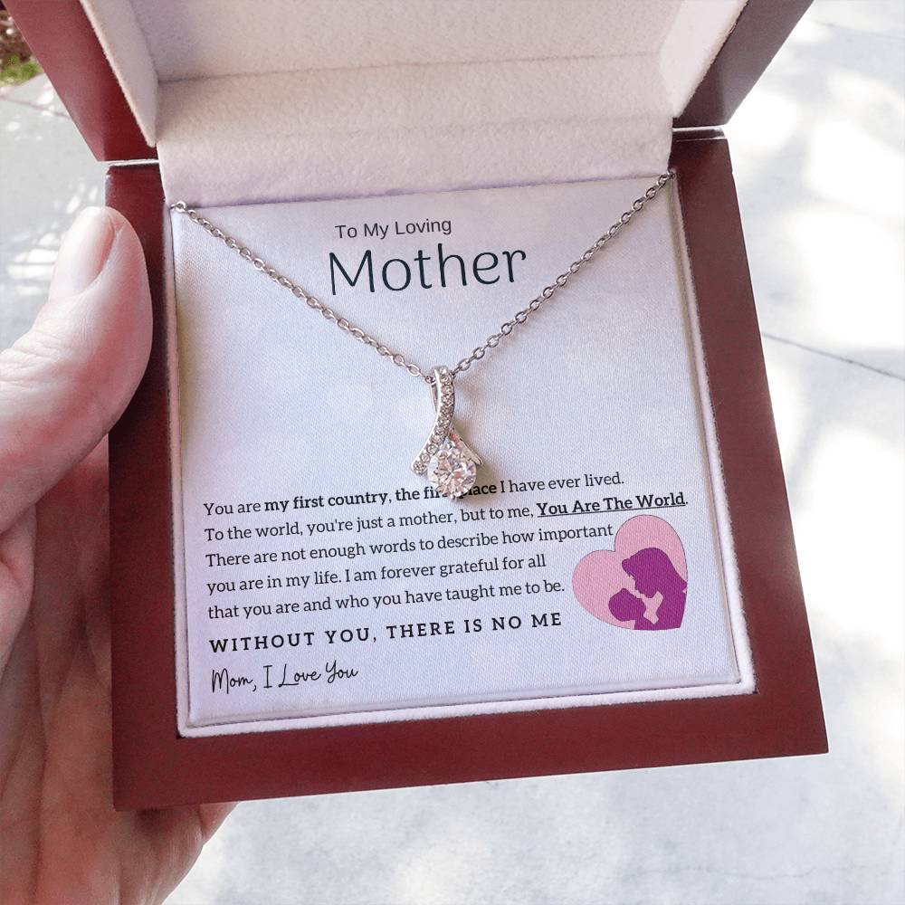 To My Loving Mother - You Are The World To Me! (Limited Time Offer) - Alluring Beauty Necklace