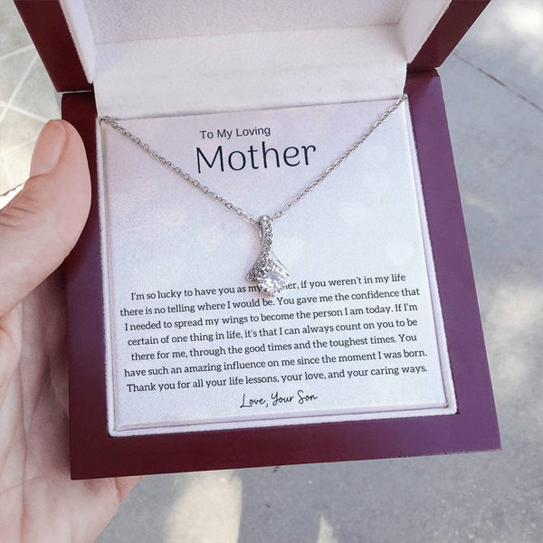 To My Loving Mother - I'm so lucky to have you as my mother! (Limited Time Offer) - Alluring Beauty Necklace