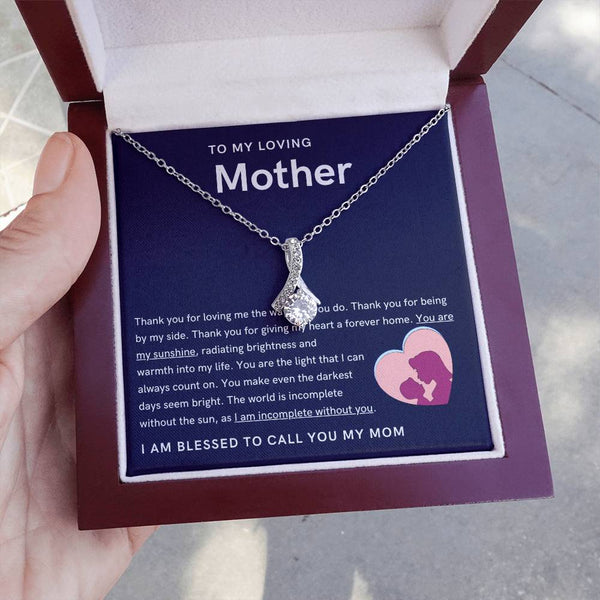To My Loving Mother - You are my sunshine, radiating brightness into my life (Limited Time Offer) - Alluring Beauty Necklace