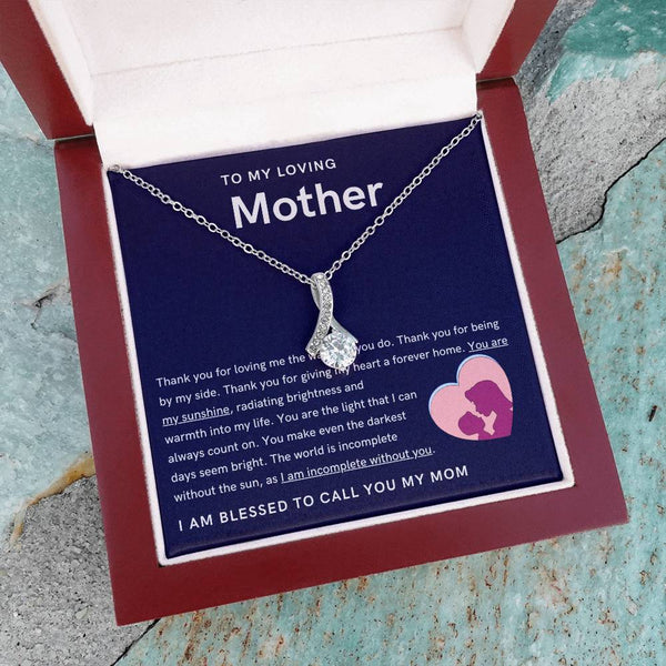 To My Loving Mother - You are my sunshine, radiating brightness into my life (Limited Time Offer) - Alluring Beauty Necklace