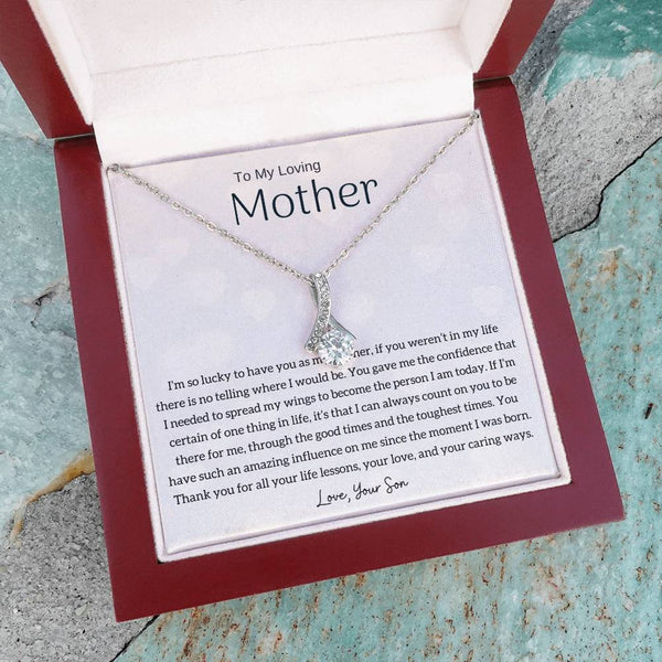 To My Loving Mother - I'm so lucky to have you as my mother! (Limited Time Offer) - Alluring Beauty Necklace