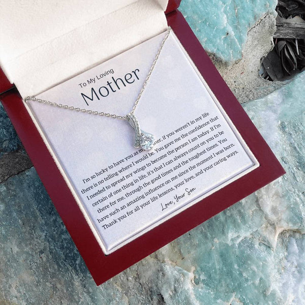 To My Loving Mother - I'm so lucky to have you as my mother! (Limited Time Offer) - Alluring Beauty Necklace