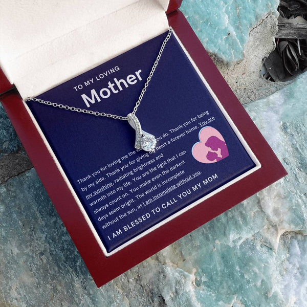 To My Loving Mother - You are my sunshine, radiating brightness into my life (Limited Time Offer) - Alluring Beauty Necklace