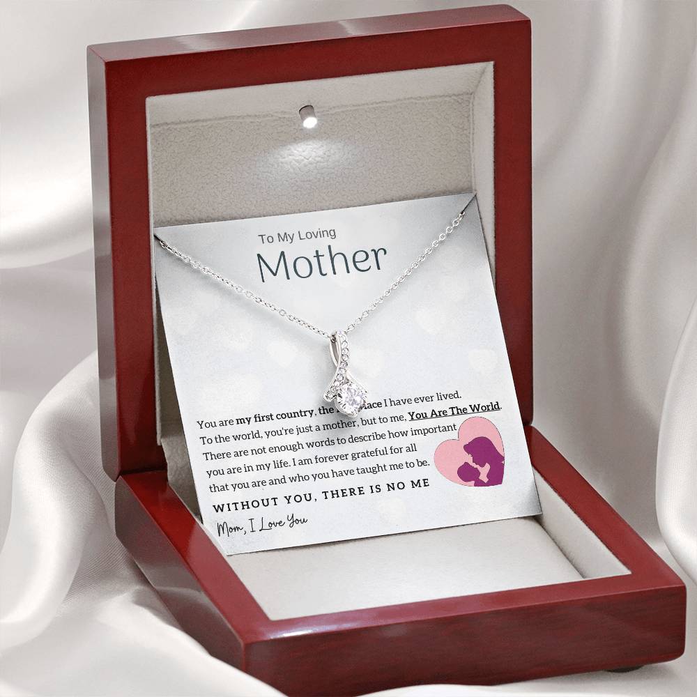 To My Loving Mother - You Are The World To Me! (Limited Time Offer) - Alluring Beauty Necklace