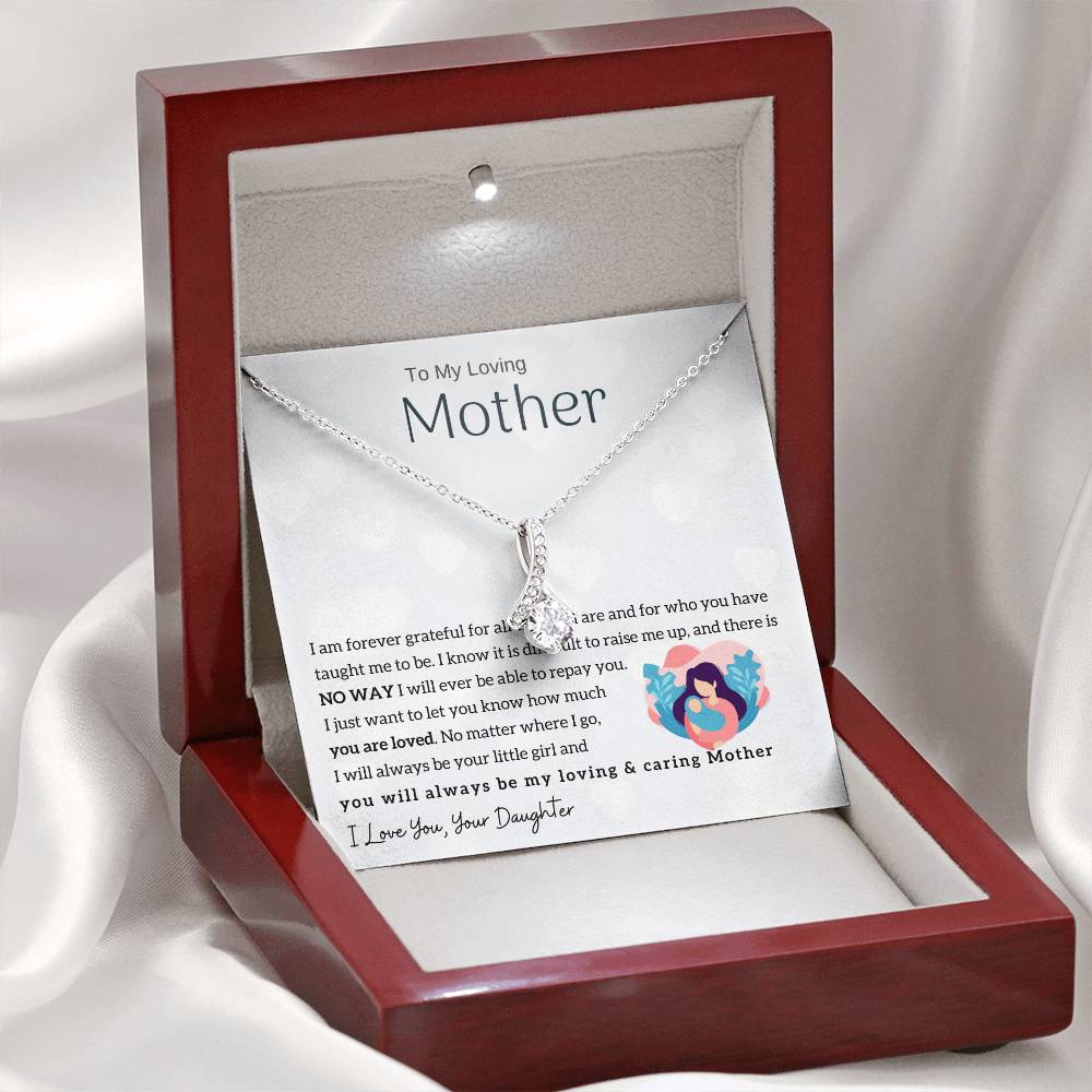 To My Loving Mother - You will always be my loving & caring Mother (Limited Time Offer) - Alluring Beauty Necklace