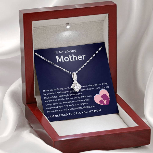 To My Loving Mother - You are my sunshine, radiating brightness into my life (Limited Time Offer) - Alluring Beauty Necklace