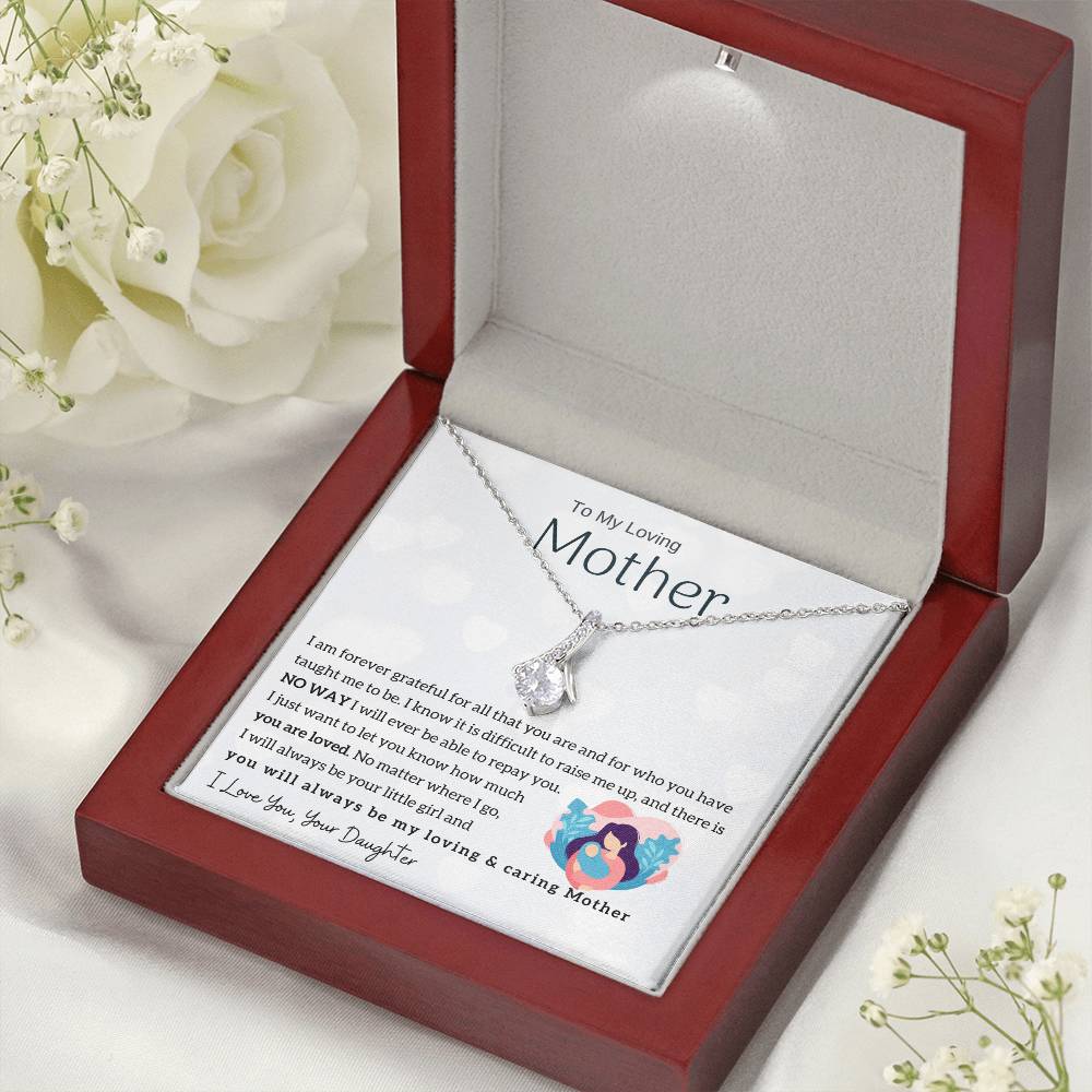 To My Loving Mother - You will always be my loving & caring Mother (Limited Time Offer) - Alluring Beauty Necklace