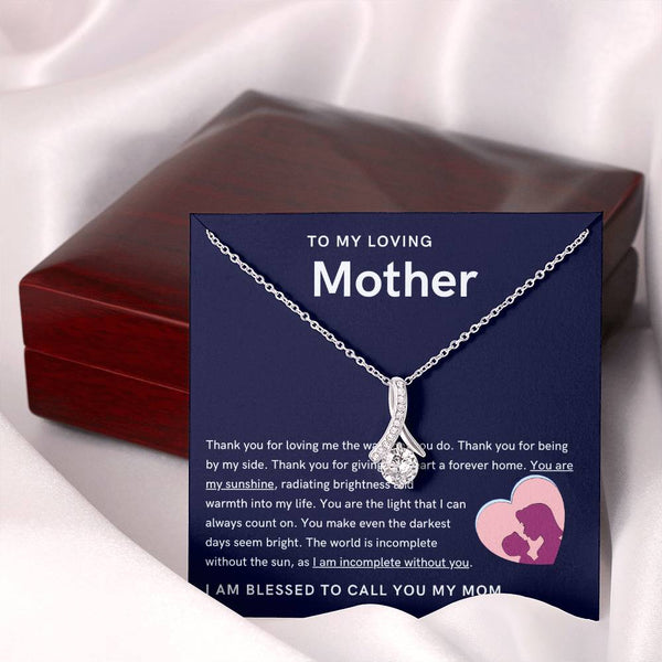 To My Loving Mother - You are my sunshine, radiating brightness into my life (Limited Time Offer) - Alluring Beauty Necklace