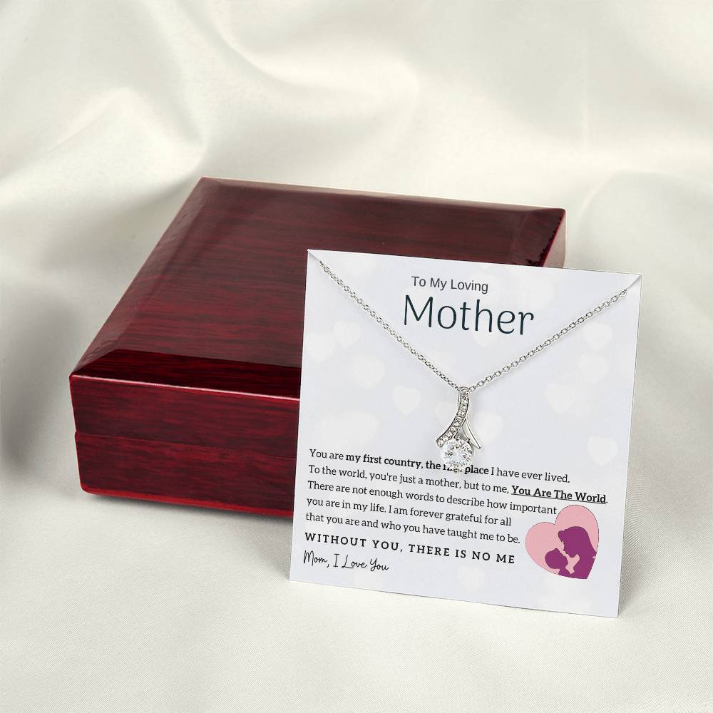 To My Loving Mother - You Are The World To Me! (Limited Time Offer) - Alluring Beauty Necklace