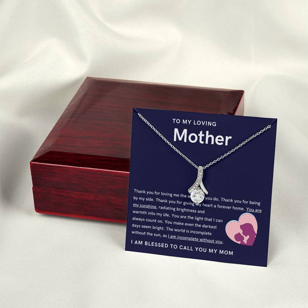 To My Loving Mother - You are my sunshine, radiating brightness into my life (Limited Time Offer) - Alluring Beauty Necklace