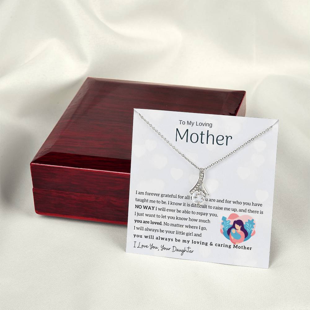 To My Loving Mother - You will always be my loving & caring Mother (Limited Time Offer) - Alluring Beauty Necklace