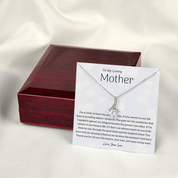 To My Loving Mother - I'm so lucky to have you as my mother! (Limited Time Offer) - Alluring Beauty Necklace