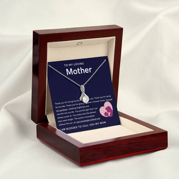 To My Loving Mother - You are my sunshine, radiating brightness into my life (Limited Time Offer) - Alluring Beauty Necklace