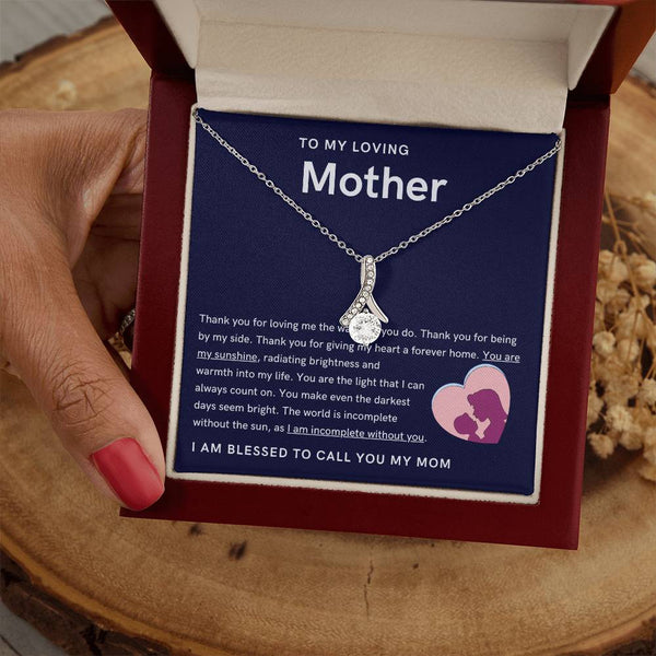 To My Loving Mother - You are my sunshine, radiating brightness into my life (Limited Time Offer) - Alluring Beauty Necklace