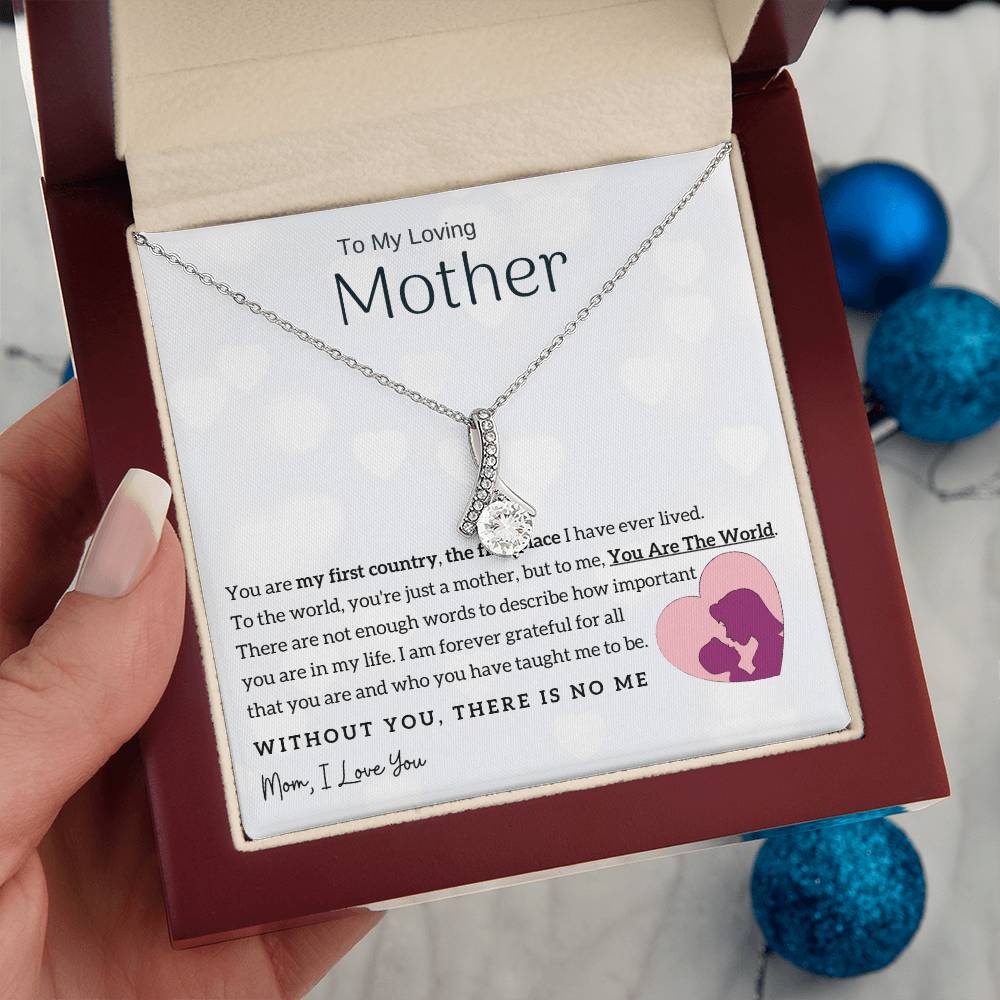 To My Loving Mother - You Are The World To Me! (Limited Time Offer) - Alluring Beauty Necklace