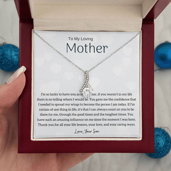 To My Loving Mother - I'm so lucky to have you as my mother! (Limited Time Offer) - Alluring Beauty Necklace