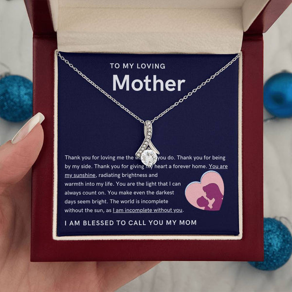 To My Loving Mother - You are my sunshine, radiating brightness into my life (Limited Time Offer) - Alluring Beauty Necklace