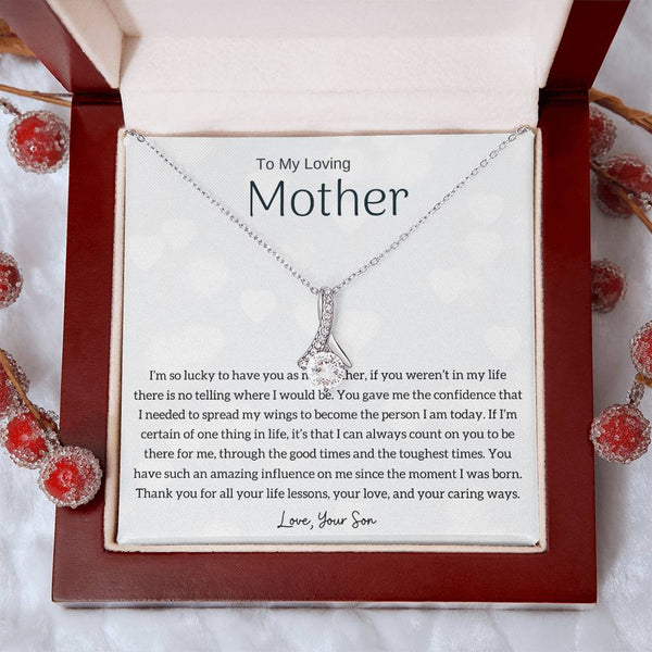 To My Loving Mother - I'm so lucky to have you as my mother! (Limited Time Offer) - Alluring Beauty Necklace